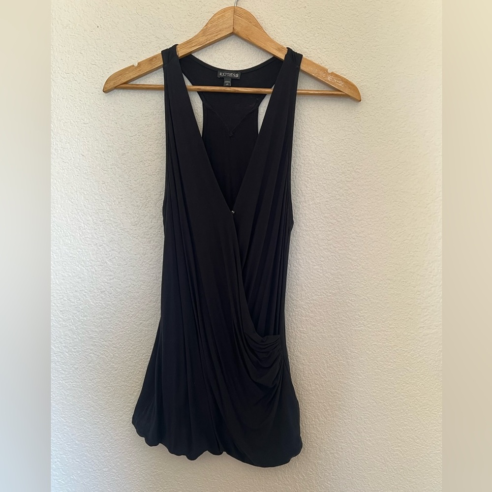 Express | Black Wrap Tank - Picture 2 of 10